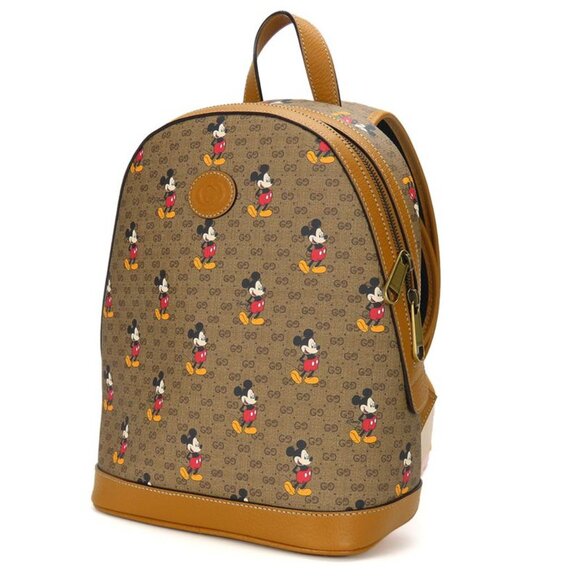 Gucci Backpack Daypack Small Backpack GG Supreme Canvas Brown Camel main image 9